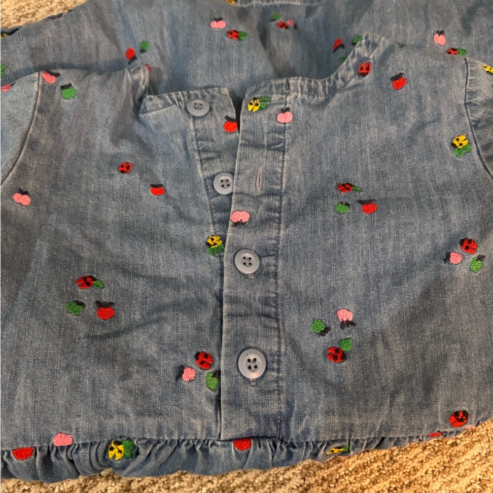 Hanna Andersson Denim Dress 6 (120) - Picture 7 of 8